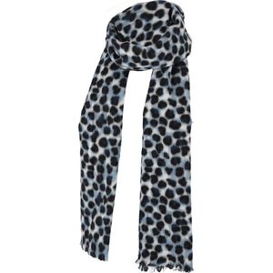 Sarlini Langwerpige Sjaal Leopard Multi Denim