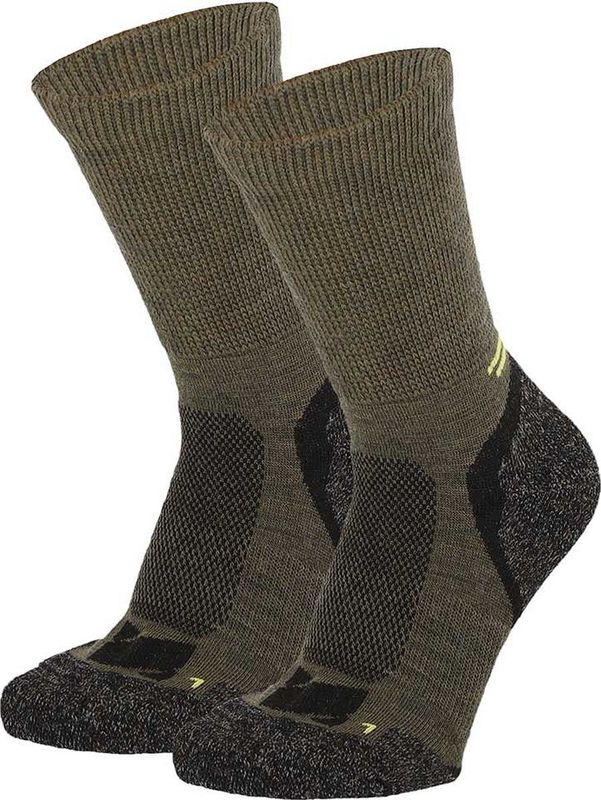 Xtreme Hiking Sokken Wol - Wandelsokken Merinowol - 2 paar - Multi Green - Maat 35/38