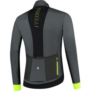 Rogelli HI VIS Fietsjack Winter - Heren - Grijs, Fluor, Reflectief - Maat S