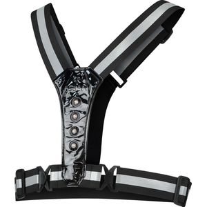 Rogelli - Led Fluor Reflectievest - Zwart - Sportaccessoire