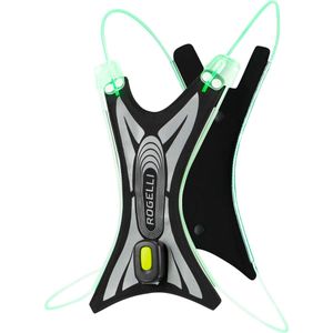 Rogelli Spider Led Vest - Unisex - Groen - Reflectievest