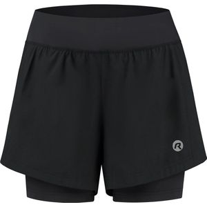 Rogelli Essential 2-in-1 Hardloopshort - Dames - Zwart - Maat XS
