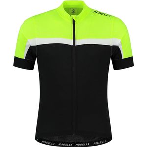 Rogelli Course Fietsshirt - Korte Mouwen - Heren - Zwart, Fluor, Wit - Maat S