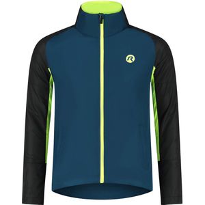 Rogelli - Enjoy II - Hardloopjack - Blauw, Zwart, Fluor-Geel - Winddicht