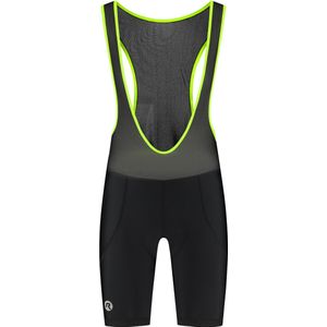 Rogelli Core Fietsbroek Heren - Met Zeem en Bretels - Wielrenbroek - Zwart/Fluor - Maat XXL