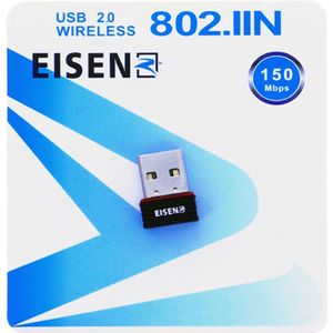 Eisenz USB WiFi Ontvanger - WiFi Dongle - 150Mbps - Zonder Antenne