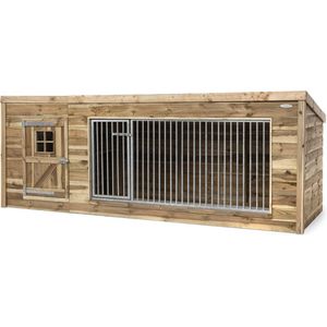 Hondenhok Luna XL - Hondenhok hout - Hondenhok buiten - Hondenhuis - Hondenkennel - Hondenhok grote honden - Hout in Stijl