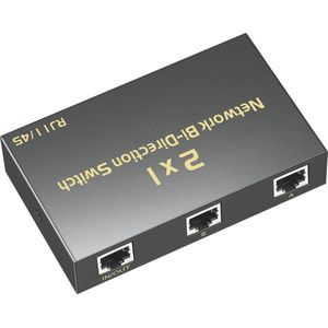 2 poorten netwerk Switch schakelaar, RS232 RJ45-netwerk box schakelkast Computer Intranet Ethernet- netwerk splitter adapter