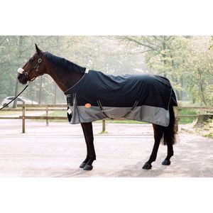 G-Horse - Outdoor Regen/Winter deken - 300 gram - 175 cm - Zwart/grijs