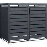 4gardenz® Containerombouw 2 Afvalbakken - Kliko Ombouw - Antraciet