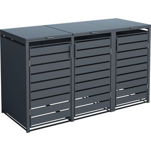 4gardenz® Containerombouw 3 Afvalbakken - Kliko Ombouw - Antraciet