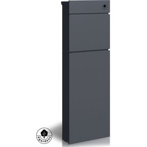 4gardenz - Vrijstaande Brievenbus - Antraciet - Gegalvaniseerd Staal