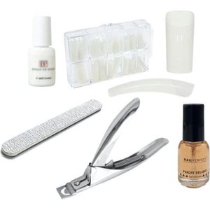 GUAPÀ - Kunstnagels Voordeel Set Naturel + Nagellijm + Tipknipper + Nagelriem Olie & Nagelvijl