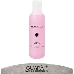 GUAPÀ - Nagellak Remover Non Aceton voor het verwijderen van nagellak van alle nagel systemen inclusief een Moon Nagelvijl 100/180 - 100 ml