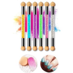 GUAPÀ - Nail Art Spons Stempel Penseel voor het maken van Babyboom en Holografisch effecten op je nagels - 6 stuks