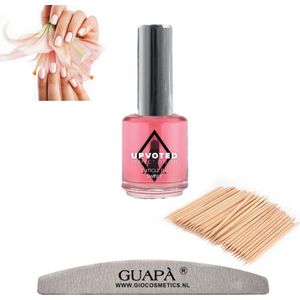 GUAPÀ® Nagelriemolie Sweet 5 ml | Cuticle Oil + Nagelvijl 100/180 + Cuticle Pusher | Nagelriem Duwer