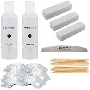 GUAPÀ - Gellak Verwijderaar Deluxury Kit - 2 x 100 ml - Soak Off Remover - Nagellak