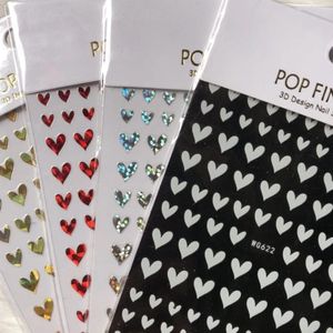 GUAPÀ® Nagelstickers | Nagel Stickers Hartjes | Nail Art 3D Stickers | Nagelstickers Kinderen | Nagel Stempel | 4 Nagelstickers Velletjes