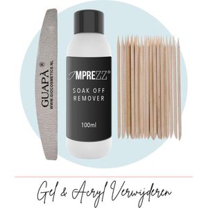 GUAPÀ® Nagellakremover | Soak Off Remover | Soak Off Wraps | Verwijder Acryl Nagels & Gel Nagels | Gellak verwijderen | Nagellijm en Nageltips Verwijderen