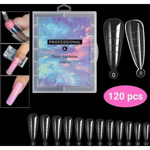 GUAPÀ® Nageltips | Transparant | Nepnagels & kunstnagels | Polygel | Acryl nagels | Gel nagels | 120 stuks Nagel Tips Clear
