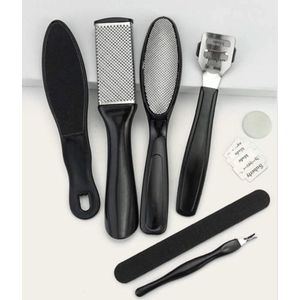 GUAPÀ Pedicureset | Voeten verzorging | Eeltverwijderaar | Eeltschraper | Pedicure | 6-delige voetverzorgingsset met mesjes