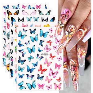 GUAPÀ® Nagelstickers - 3D nagel stickers - Zelfklevende nagelstickers - nail wrap - Nail Art - Nagel Folie - Kerst Stickers - Nagelstickers Kerst - Vlinder Stickers - 12 Nail Art stickervellen diverse kleuren