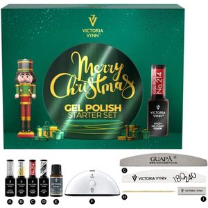 GUAPÀ® Gellak Starterspakket Kerst Editie | Victoria Vynn Gel Polish 214 | Led Lamp | Compleet Gel Polish Kit | Base Coat | Top Coat | Nepnagels | Gellak | Gel Nagels | Victoria Vynn