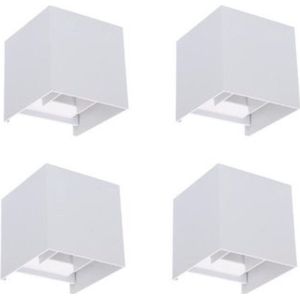 Proventa KUBUS Outdoor LED Muurlamp - 4pack wandlamp Wit