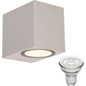 Proventa Ambiance LED Muurlamp voor binnen & buiten - Warm wit licht - Grijs