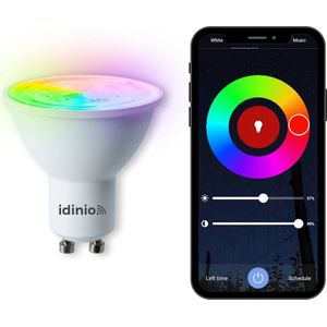 IDINIO WIFI GU10 ledlamp met App - Color + White - Dimbaar - Slimme spot GU10