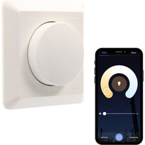 Proventa Smart Dimmer met dimmerknop en app - Universeel voor alle dimbare lampen - 2 draads - Max. 250W