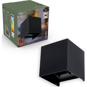 Proventa® kubus wandlamp binnen - Dimbaar - Voor woonkamers & slaapkamers - Zwart
