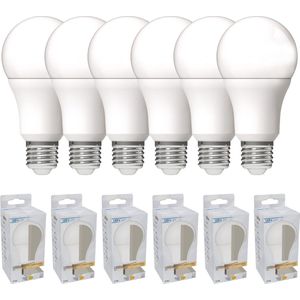 ProLong LED Lampen E27 - 9.5W (75W) - Warm wit - A60 Mat Peertje - 6 stuks