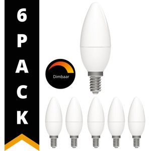 DimToWarm LED Kaarslampen E14 - Dimbaar naar extra warm wit - 5W (40WDimToWarm LED Kaarslampen E14 - Dimbaar naar extra warm wit - 5W 40W - 6 x Dimbare kaarslamp - Kaars lamp - Kaarslampjes) - 6 x Dimbare kaarslamp
