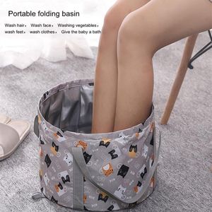 TDR - Opvouwbaar waterdichte bad - geschikt voor voetenbad / kleren wassen / etc - 21L - Gray