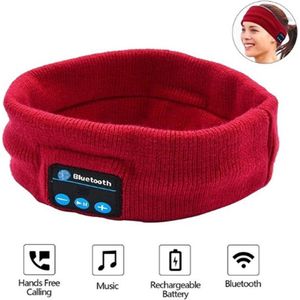 TDR - Sport hoofdband met Bluetooth - Geïntegreerde afneembare speakers (koptelefoon functie) - Oplaadbaar via USB - Afspelen Muziek - Bellen - Rood