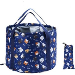 TDR - Opvouwbaar waterdichte bad - geschikt voor voetenbad / kleren wassen / etc - 21L - Marineblauw