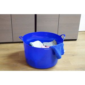 Multifunctionele Grote Flexibele Emmer 39L in Blauw - Ideaal als Wasmand, Opbergkuip en in Keramiekatelier - Robuust en Ruim