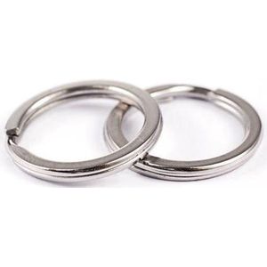 Sleutelringen - 30 mm - 50 stuks - Plat