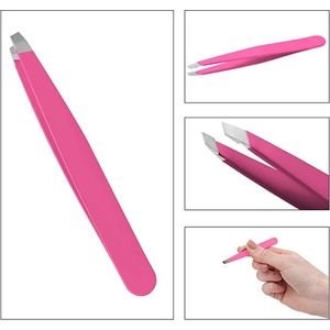 Epileer Pincet - Roze - RVS - Wimpers Pincet - Eyebrow Tweezer