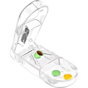 2 Pack Pillensnijder met Bewaardoos – Pillensplijter – Tablettensplitter – 2 Stuks – Transparant2 Pack