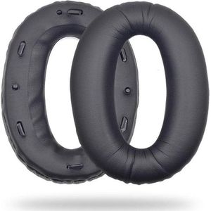 Oorkussens Geschikt Voor Sony WH1000XM2 & MDR-1000X - 2 Stuks - Vervangende Koptelefoon Earpads - Zacht Schuim - Eiwitleer - Zwart