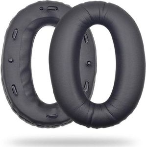 Oorkussens Geschikt Voor Sony WH1000XM2 / MDR-1000X - 2 Stuks - Vervangende Koptelefoon Earpads - Zacht Schuim - Eiwitleer - Zwart