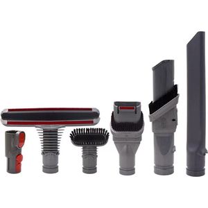 Opzetstuk Accessoires Set Geschikt Voor Dyson V15, V11, V10, V8, V7, V6 Steelstofzuiger - 6 Onderdelen - Stofzuiger Mondstuk – Zuigmond - Borstel - Stofzuigeraccessoires