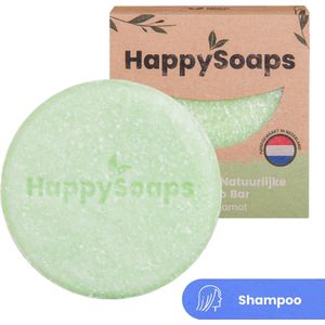 HappySoaps Shampoo Bar - Fresh Bergamot - Dagelijks Gebruik en Normaal Haar - 100% Plasticvrij, Natuurlijk en Vegan - 70gr