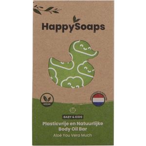 Happysoaps Baby & kids body oil bar aloe you very much 60g