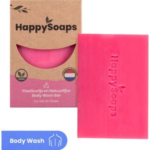 Happysoaps - Body Bar - La Vie En Rose - 100 Gram - Plasticvrij - Vegan
