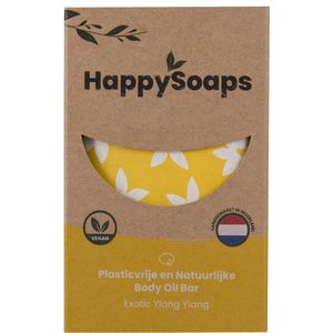 HappySoaps - Exotic Ylang Ylang - Body Oil Bar - 70g - 100% Plasticvrij
