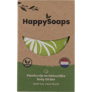 HappySoaps Body Oil Bar - Aloë You Vera Much - Fris, Verkwikkend & Hydraterend - 100% Plasticvrij, Vegan & Natuurlijk - 70gr
