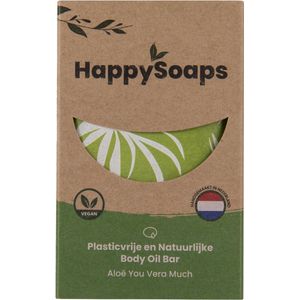 HappySoaps - Body Oil Bar - Aloë Vera - 70g - Vegan - Plasticvrij